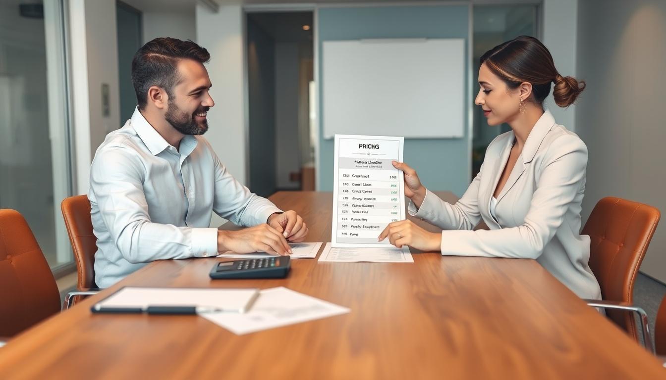 Supporting pricing visual